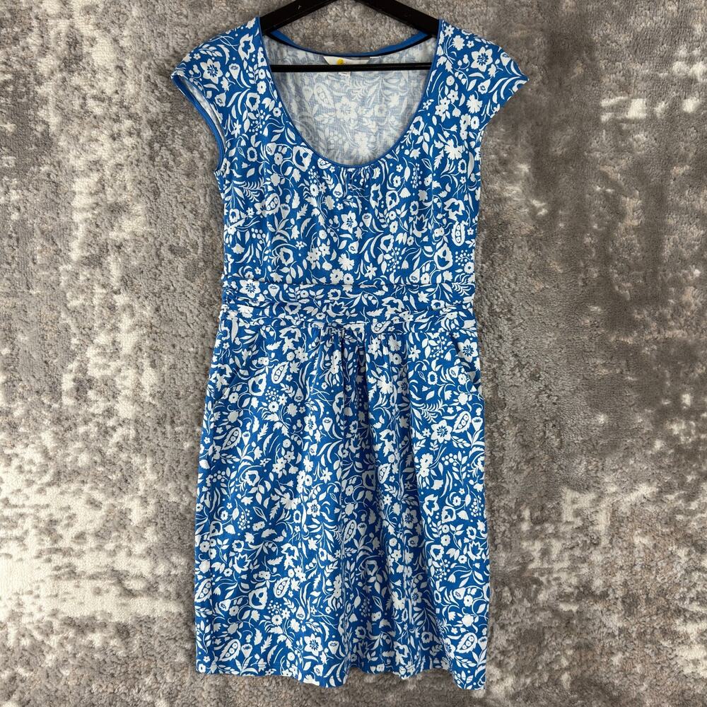 Boden Blue and White Floral Mini Dress